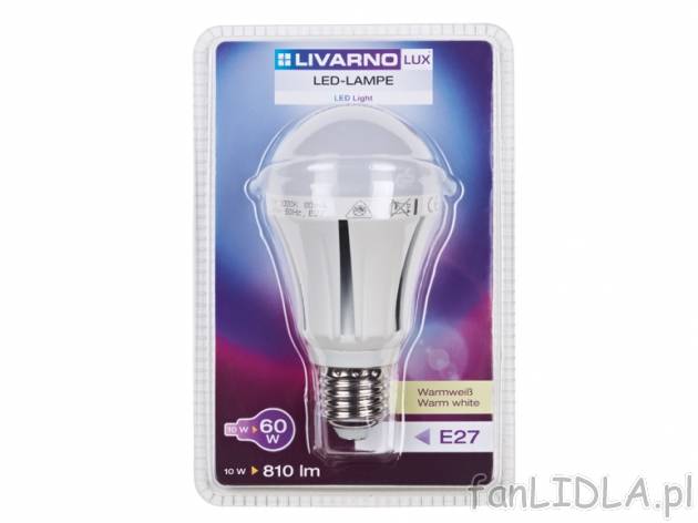 Żarówka LED , cena 29,99 PLN za 1 szt. 
-  E 27
-  7W, 10W
-  żywotność: 15 000 h