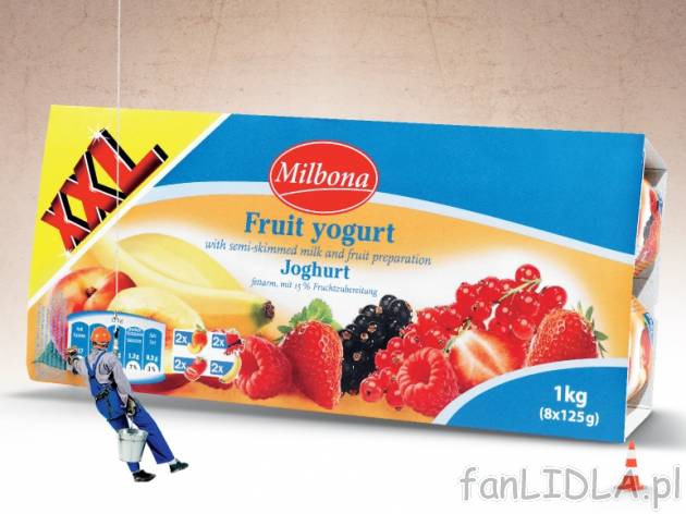Jogurt owocowy , cena 0,00 PLN za  
-  Kremowe jogurty owocowe w różnych smakach.