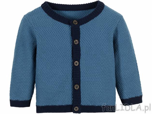 Sweterek z biobawełny Lupilu, cena 24,99 PLN 
- rozmiary: 62-92
- miękki i przyjemny
- ...
