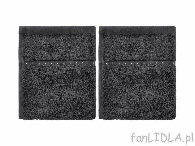 Ręczniki 30 x 50 cm, 2 szt. 450 g/m² Miomare, cena 9,99 PLN 
3 kolory 
- miękkie ...