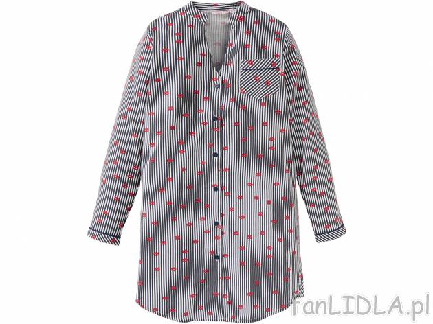 Damska koszula nocna z flaneli Esmara Lingerie, cena 29,99 PLN 
- kieszonka na piersi
- ...