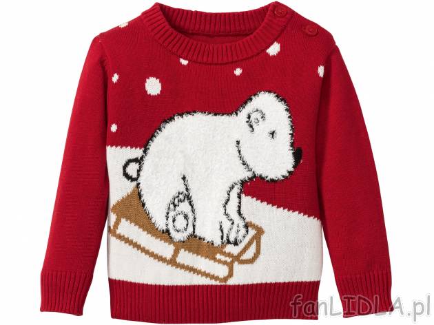 Sweter z bawełną Lupilu, cena 24,99 PLN 
- rozmiary: 62-92
- wysoka zawartość ...