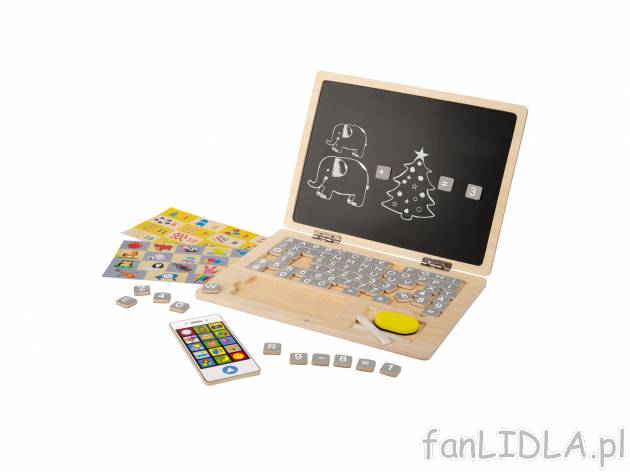 Drewniana zabawka edukacyjna Playtive Junior, cena 34,99 PLN 
laptop 
- z telefonem ...