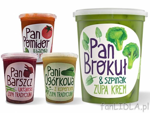 Pan Pomidor&Co. Zupa warzywna , cena 5,00 PLN za 500 g/1 opak., 1 kg=11,58 PLN.