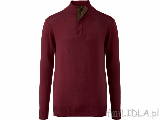 Sweter z bawełną Livergy, cena 39,99 PLN 
- rozmiary: M-XXL
- p&oacute;łgolf ...