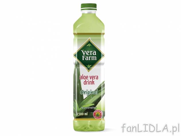 Vera Farm Aloe vera drink Napój z cząstkami aloesu , cena 6,00 PLN za 1,5 l/1 ...
