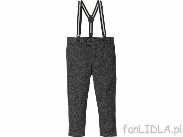 Spodnie z szelkami Lupilu, cena 29,99 PLN 
- rozmiary: 92-116
- spodnie 100% bawełny
- ...