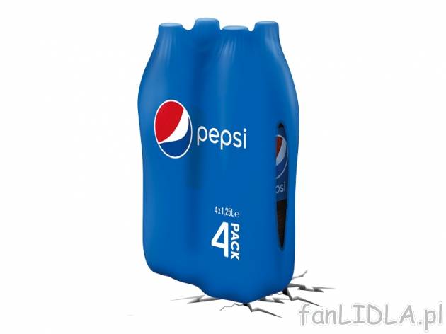 Pepsi , cena 5,00 PLN za 4x1,25 l/1 opak., 1 l=1,20 PLN. 
*Cena wyłącznie przy ...