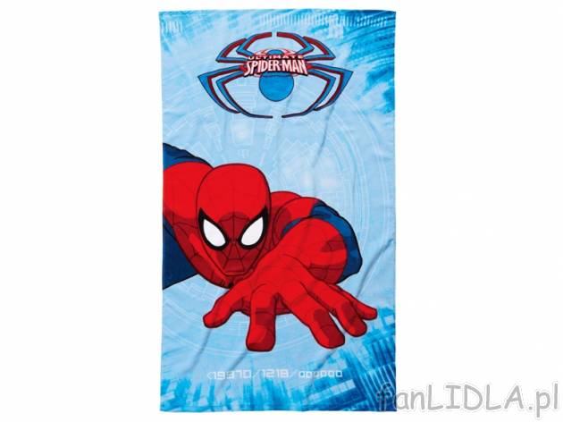 Ręcznik z weluru , cena 29,99 PLN za 1 szt. 
- do wyboru: Cars, Spiderman, Monster ...