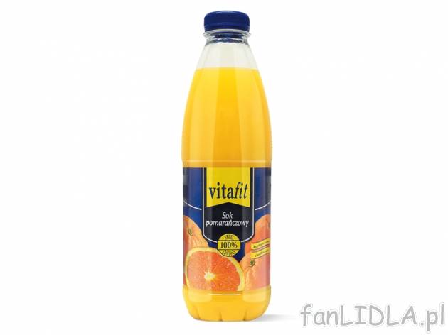 Vitafit Sok z pomarańczy 100% , cena 3,00 PLN za 1 l/1 but.