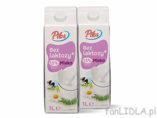 Pilos Mleko bez laktozy 1,5 % , cena 2,00 PLN za 1 l/1 opak. 
*Cena za 1 opakowanie ...