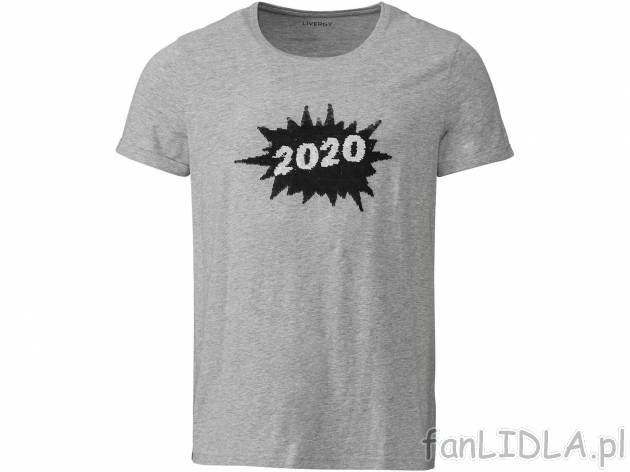 T-shirt męski Livergy, cena 24,99 PLN 
- 90% bawełny, 10% wiskozy
- zmieniający ...