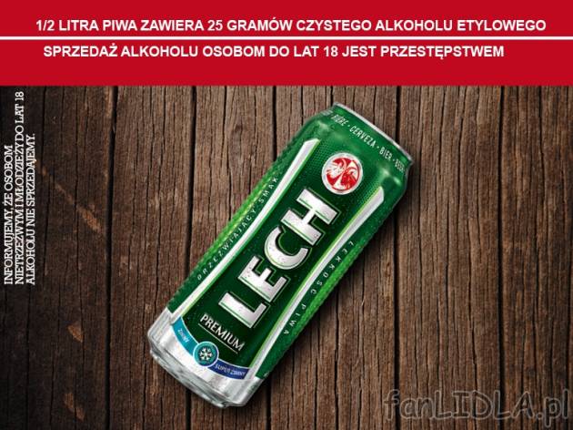 Lech Premium , cena 2,00 PLN za 500 ml/1 pusz., 1 l=4,98 PLN. 
* Cena za 1 puszkę ...