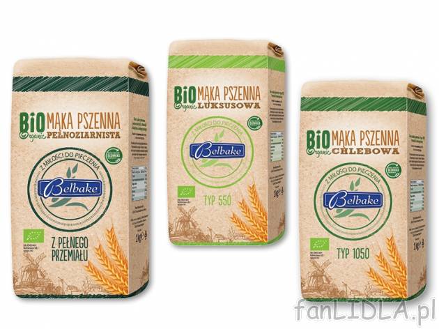 Belbake Bio Mąka pszenna , cena 3,00 PLN za 1 kg/1 opak.