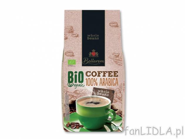 Bellarom Bio Kawa Crema całe ziarna , cena 39,00 PLN za 1 kg/1 opak.