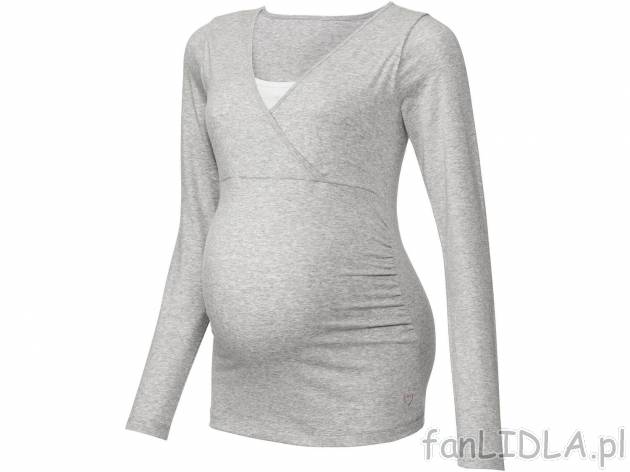 Bluzka ciążowa Esmara, cena 27,99 PLN 
- 95% bawełny, 5% elastanu
- rozmiary: ...