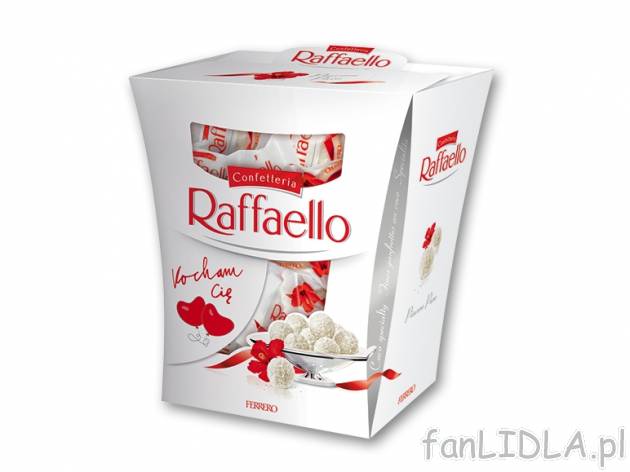 Ferrero Raffaello , cena 12,00 PLN za 230 g/1 opak., 100 g=5,65 PLN.