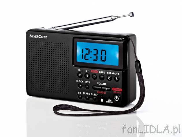Radio Silvercrest, cena 39,99 PLN za 1 szt. 
- kompaktowe, 8 pasmowe radio z obrotową ...