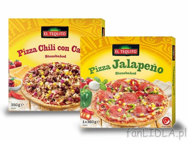 Pizza Chili Con Carne lub Jalapeno , cena 4,00 PLN za 350/360 g/1 opak., 1 kg=14,26/13,86 ...