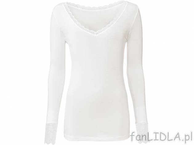 Koszulka z długim rękawem Esmara Lingerie, cena 19,99 PLN 
- 95% modalu (TENCEL&trade;), ...
