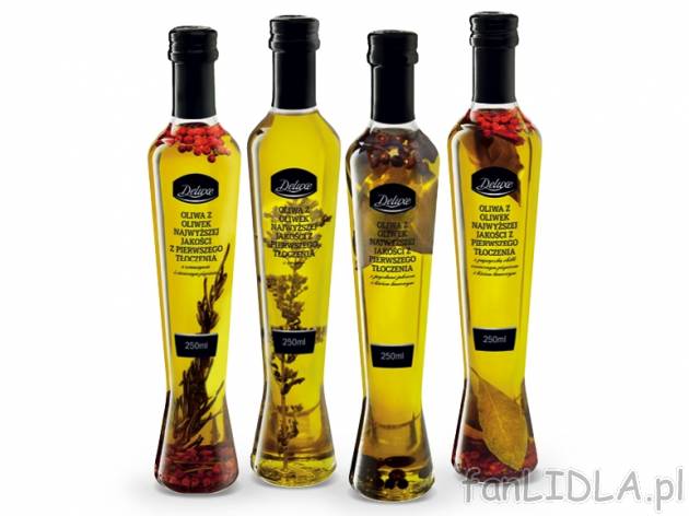 Oliwa z oliwek z przyprawami , cena 9,00 PLN za 250 ml/1 but., 100 ml=4,00 PLN. ...