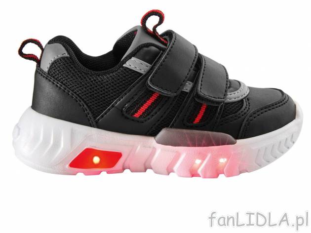Świecące buty dziecięce Lupilu, cena 39,99 PLN 
- rozmiary: 26-29
- odblaskowe ...