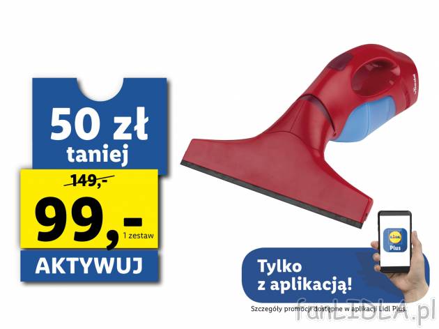 Akumulatorowa myjka do okien 3,6 V Vileda, cena 149,00 PLN 
- okna bez smug i zacieków
- ...