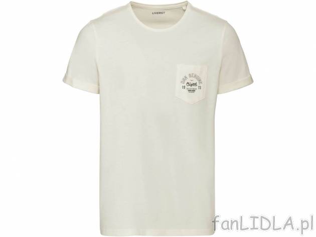 T-shirt męski Livergy, cena 19,99 PLN 
- rozmiary: M-XL
- 100% bawełny
Dostępne ...
