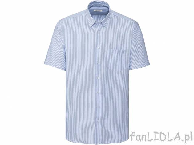 Koszula męska z krótkim rękawem , cena 44,99 PLN 
- 100% bawełny
- prosty, ...