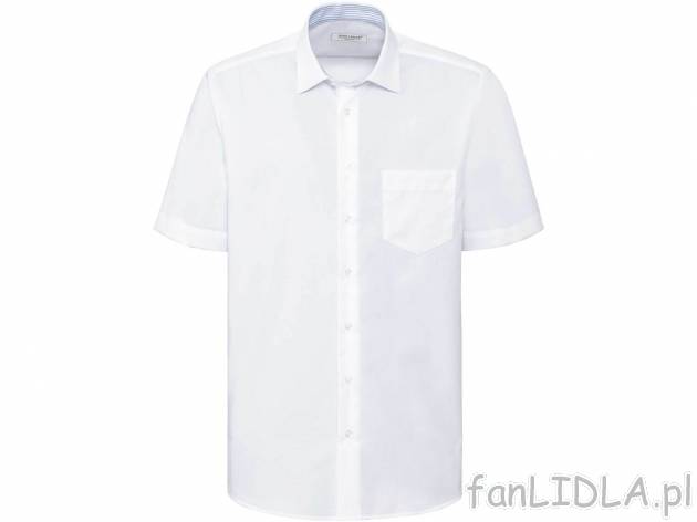 Koszula męska z krótkim rękawem , cena 44,99 PLN 
- 100% bawełny
- prosty, ...