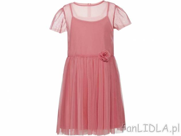 Sukienka dziewczęca z tiulu Pepperts, cena 49,99 PLN 
- rozmiary: 122-164
- podszewka: ...