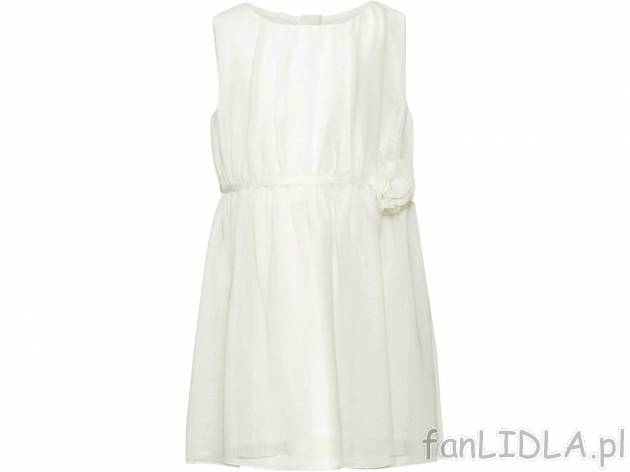 Sukienka dziewczęca z szyfonu Lupilu, cena 39,99 PLN 
- rozmiary: 86-116
- z paskiem ...