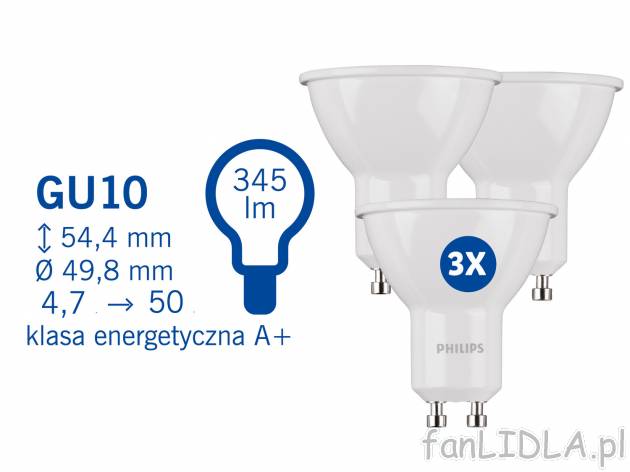 Żarówki LED, 3 szt.* Philips , cena 24,99 PLN 
*Produkt dostępny w wybranych ...