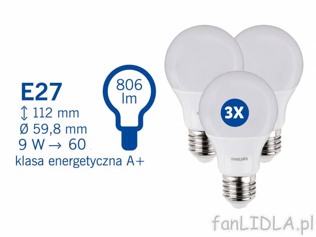Żarówki LED, 3 szt.* , cena 24,99 PLN 
*Produkt dostępny w wybranych sklepach. ...