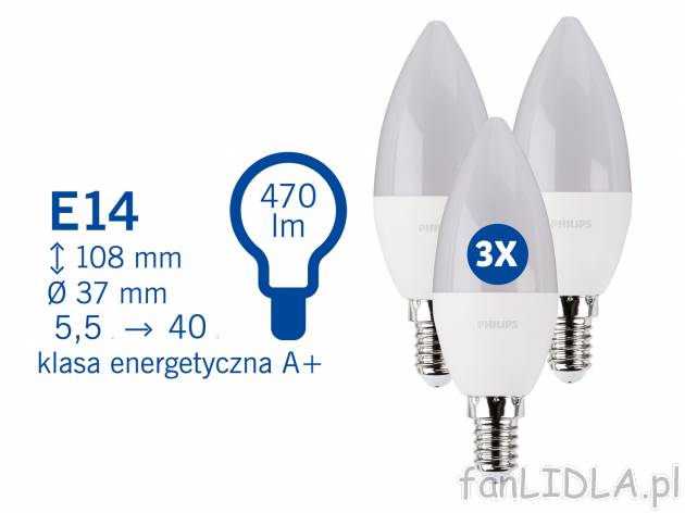 Żarówki LED, 3 szt.* , cena 24,99 PLN 
*Produkt dostępny w wybranych sklepach. ...