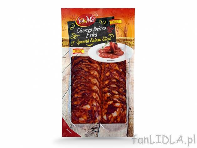 Salami Iberico-Chorizo , cena 4,00 PLN za 100 g/1 opak. 
Oferta ważna od 2.05 ...