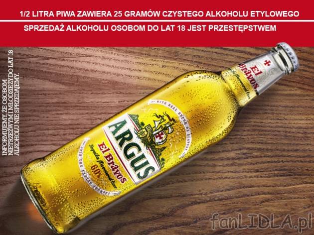El Bravos Piwo o smaku tequili , cena 2,00 PLN za 500 ml/1 but., 1 l=5,58 PLN.