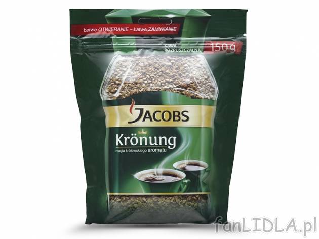 Jacobs Kronung Kawa rozpuszczalna , cena 14,00 PLN za 150 g/1 opak., 100 g=9,99 ...