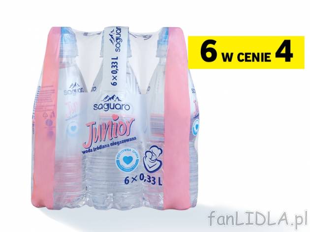 Saguaro Woda źródlana, niegazowana dla dzieci , cena 0,00 PLN za 330 ml/1 but., ...