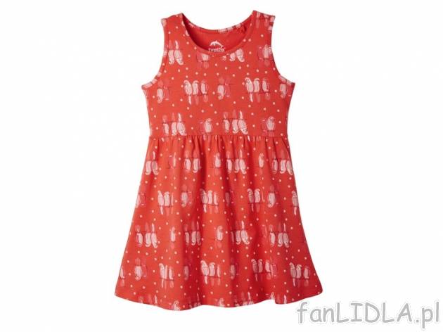 Dziewczęca sukienka lub kombinezon Lupilu, cena 17,99 PLN za 1 szt. 
- 3 wzory ...