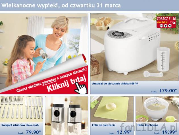 Gazetka Lidl Wielkanocne wypieki od czwartku 31 marca. Akcesoria do kuchni i sprzęt ...