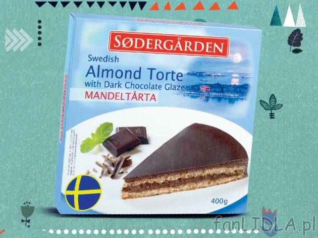 Szwedzki tort migdałowy , cena 13,99 PLN za 400 g/ 1 opak., 1kg=34,98 PLN. 
- ...