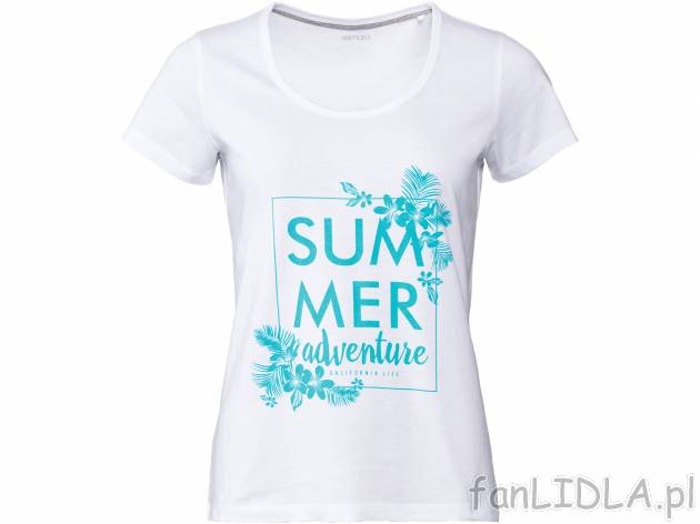 T-shirt damski Esmara, cena 12,99 PLN 
- rozmiary: M-XL
- 100% bawełny
Dostępne ...