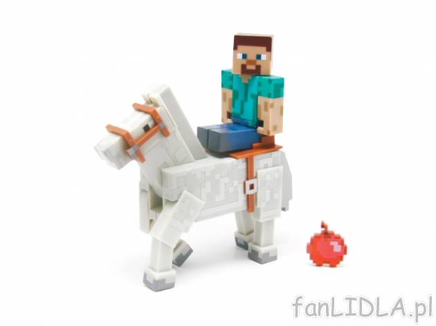 Ruchoma figurka Steve z koniem - klocki Minecraft , cena 49,99 PLN za 1 opak. 
- ...