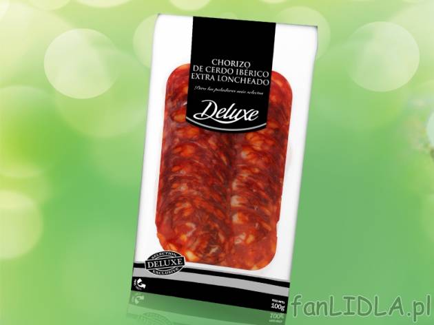 Salami Iberico-Chorizo , cena 5,49 PLN za 100g/ 1opak. 
- Pyszna kiełbasa wieprzowa, ...