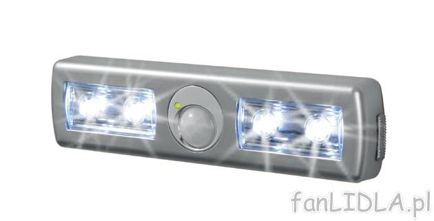 Lampka LED z czujnikiem ruchu, cena 27,99PLN
- włącza się automatycznie podczas ...