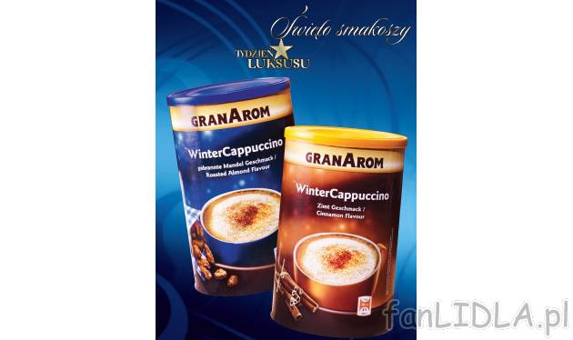 Cappuccino Granarom, cena 14,99 PLN za 500 g 
- o&nbsp;smaku migdałowym lub ...