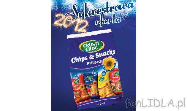 Chipsy Multipaka , cena 12,99 PLN za 315 g 
- do wyboru: chipsy paprykowe, snaki ...