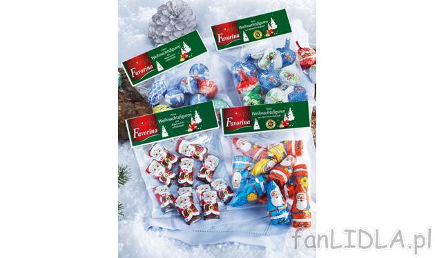 Figurki świąteczne , cena 3,99 PLN za 100 g 
-  z czekolady mlecznej