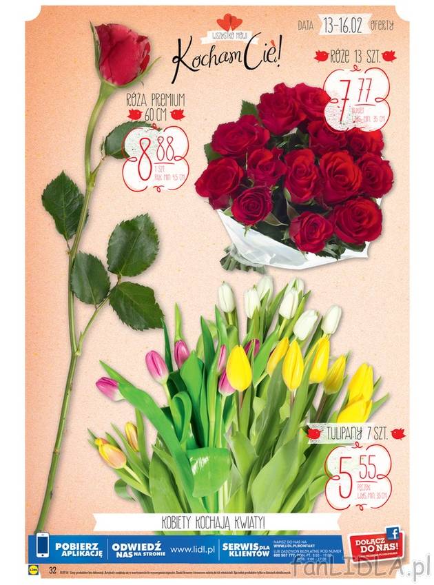 Róża premium 60 cm, bukiet różyczek 13 szt, tulipany 7 szt